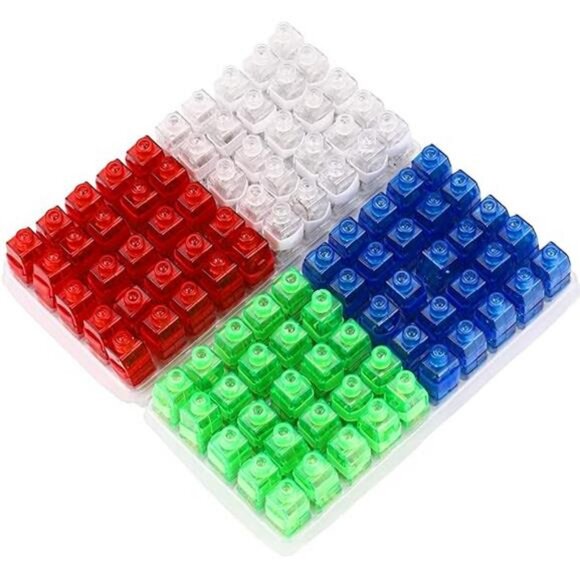 100 Pack LED Finger Lights, Flashing Light Up Rings Bulk Party Favors - Picture 8 of 8